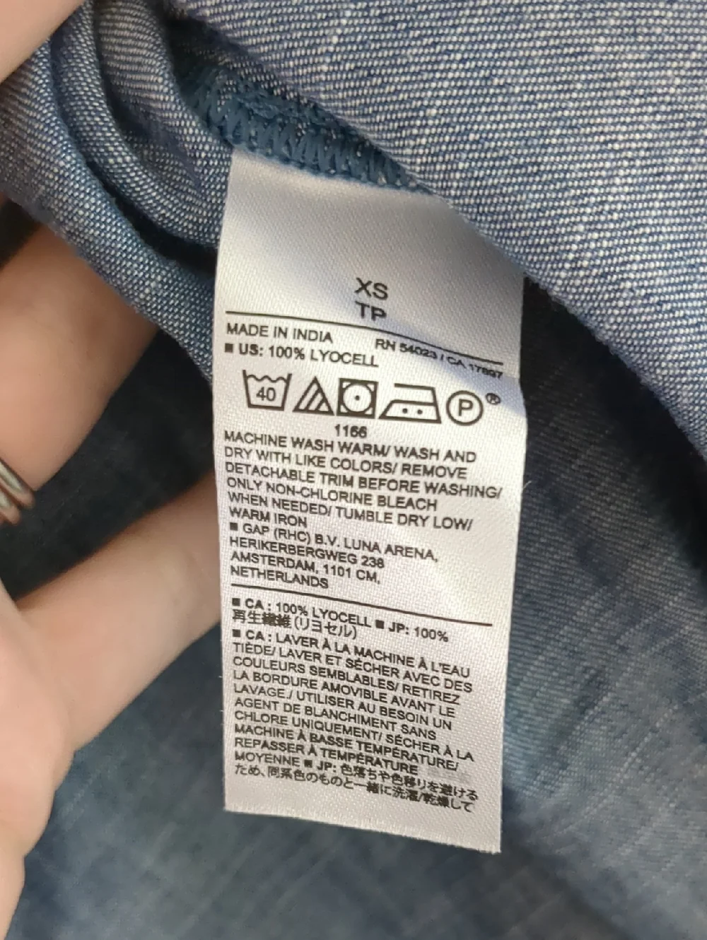 NWT XS Banana Republic Factory Blue Long Sleeve Button Up Shirt Top